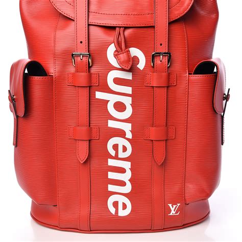 supreme lv christopher backpack|louis vuitton supreme epi.